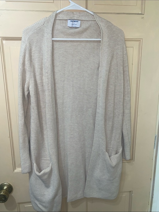Old Navy Sweaters - Old Navy Women's Beige Open-Front Ribbed Cardigan